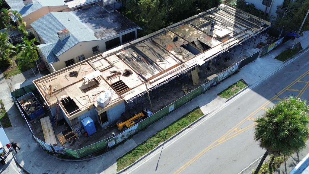 Townhouse construction progress in Miami